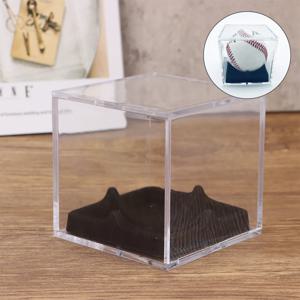 8.3x8.3x8.3cm 아크릴 야구 상자 디스플레이 골프 테니스 공 투명 케이스 기념품 보관 상자 홀더 Uv 보호 먼지