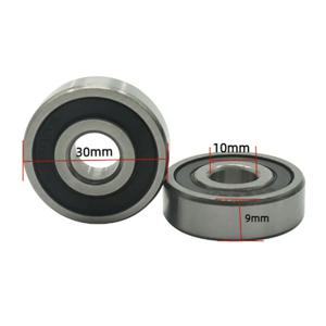1개, 2개, 6200RS, 구멍 간격 30mm X 10mm X 9mm 베어링 강철, 저속 베어링