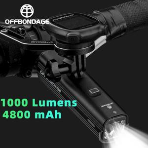 OFFBONDAGE 1000 LM 자전거 라이트 충전식 사이클링 램프 자전거 전조등 밝기 MTB 로드 헤드라이트 손전등 방수