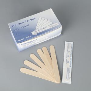 100/80/50/30/10PCS 일회용 혀 압착기 나무 문신 왁싱 스틱 개별 종이 팩 제모 스틱 문신 도구