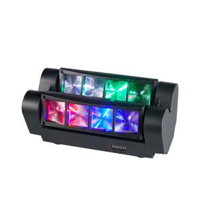 스파이더 무빙 헤드 라이트 8x10W LED 빔 DJ 조명 RGBW 사운드 활성화 및 파티 펍 축제 디스코 쇼를 위한 DMX-512 제어