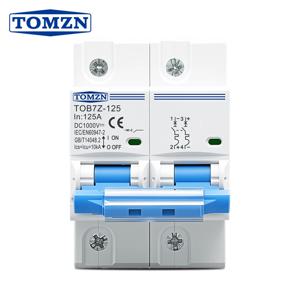 TOMZN 2P 1000V DC MCB TOMZN 80A 100A 125A 회로 차단기 PV 시스템 C 커브 배터리 메인 스위치