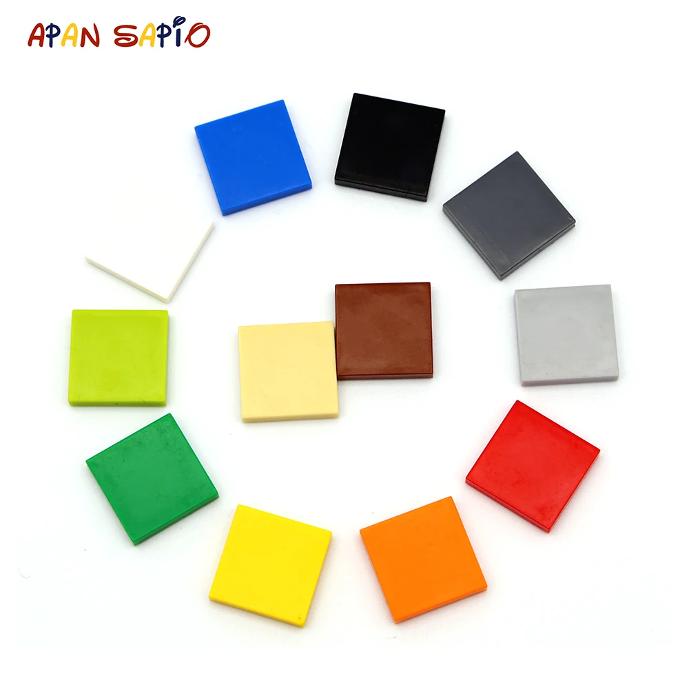 200pcs DIY 빌딩 블록 그림 벽돌 세라믹 타일 2x2 교육 크리 에이 티브 크기 어린이를위한 3068 장난감과 호환 가능