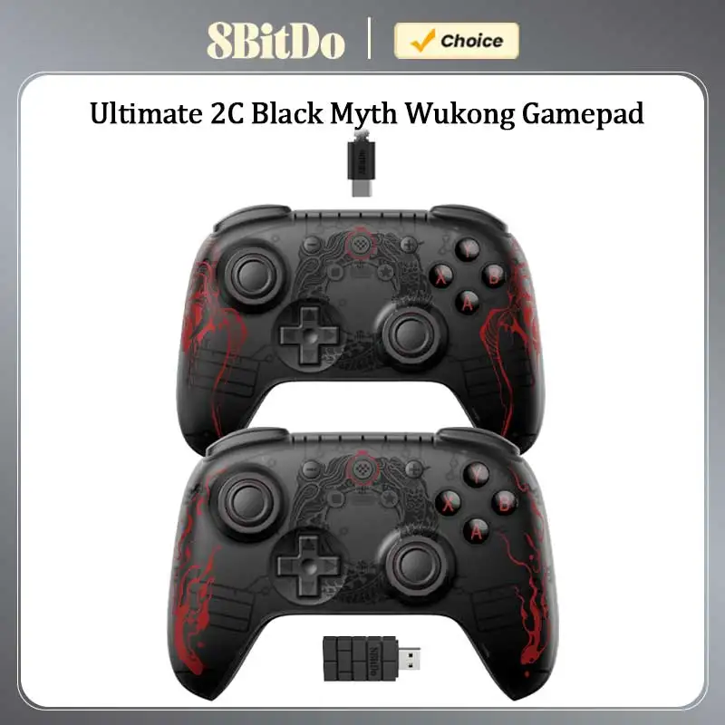8BitDo Ultimate 2C 무선 게임 컨트롤러 유선 게임 패드 Windows 10 11 Android 용 홀 효과 조이스틱이있는 Black Myth WuKong