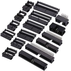 10PCS FC 6P/8/10P/14/16/20/24/26/30/34/40/50Pin 2.54mm 피치 여성용 IDC 소켓 커넥터 리본 케이블 DC3 헤더 남성용 소켓