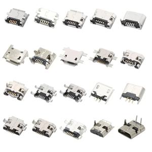 10개 마이크로 USB 2P 5P 잭 충전 포트 플러그 도크 충전기 DIP SMD 휴대폰 태블릿 스피커 등 포트 소켓 전원 커넥터