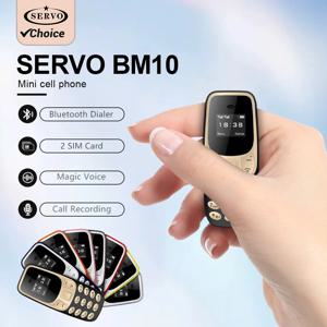 SERVO BM10 미니 기능 전화 듀얼 SIM 듀얼 대기 음성 다이얼링 귀고리 포켓 휴대 전화가있는 저 방사선 Mp3 플레이어