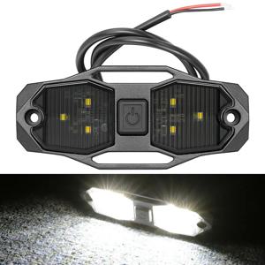 흰색 UTV 돔 라이트 롤 바 마운트 LED 롤 케이지 유틸리티 라이트, 스위치, 폴라리스, RZR, UTV 4WD, 캔암