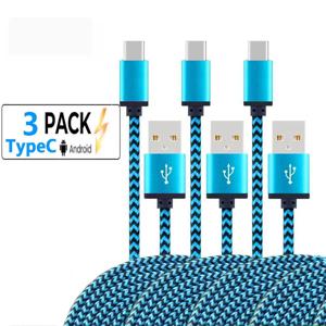 USB 유형 C 케이블 날짜 동기화 2.4A 삼성 화웨이 안드로이드 휴대 전화에 대한 빠른 충전 1M 2M 3M 나일론 땋은 와이어 충전기 케이블