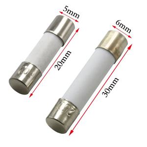 10pcs 5*20mm 6*30mm 250V 세라믹 퓨즈 5x20 6x30mm 0.5A 1A 2A 3A 3.15A 4A 5A 6A 6.3A 7A 8A 10A 12A 15A 20A 25A 30A 세라믹 퓨즈