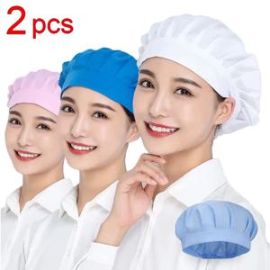 베이커리 베이킹 워크샵 작업모자 식당 케이터링 묶음 판매 헤어 먼지 방지 작업 헤어밴드 셰프 모자 음식 서비스 요리사 모자
