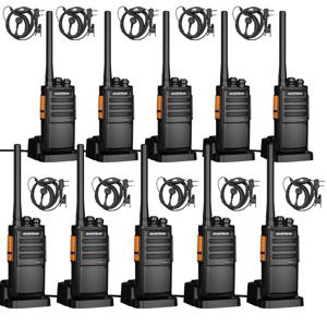 10PCS 워키 토키 Baofeng BF-888S PLUS 업그레이드 버전 양방향 라디오 16CH 워키 토키 라디오 트랜시버 UHF PMR446 MHz