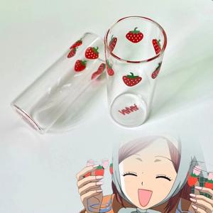 Anime NANA Oosaki Nana 코스프레 물 유리 컵 딸기 프린트 내열성 우유 안경 머그 텀블러 컵 액세서리 소품