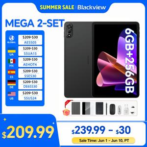 Blackview MEGA 2 태블릿 PC 세트(키보드, 마우스, 스타일러스, 12인치 2K 디스플레이 12GB+24GB RAM 256GB ROM, Android 15 태블릿, 9000mAh)