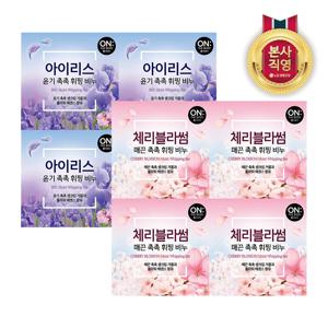 온더바디 체리블러썸 휘핑 비누 90g*4입 + 아이리스 휘핑 비누 90g*4입