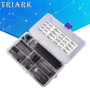 120개/박스 2.54mm 단일 행 핀 소켓 암 헤더 커넥터 1*4p 6p 8p 10p 12p 14p 16p 20p 40p 핀 PCB 보드 조합 키트