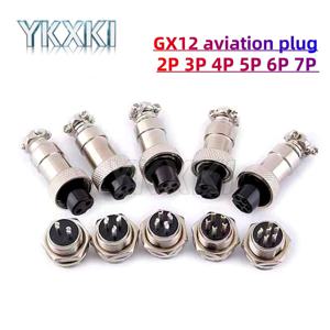 GX12 항공 원형 커넥터 GX12-2P 3P 4P 5P 6P 7P 남성 여성 항공 소켓 플러그 와이어 패널 커넥터