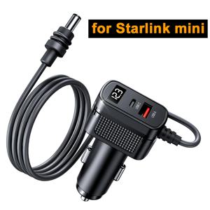 스타링크 미니용 3M 차량용 어댑터 12-24V QC/PD 고속 충전 USB-A+ C타입 포트 포함 스타링크 미니 액세서리용 전원 케이블