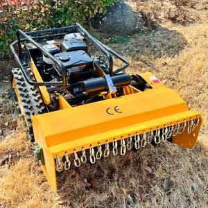 모든 지형에 맞춤 제작된 맞춤형 다기능 예초기, 농업용 고무 트랙, 원격 제어 로봇 예초기