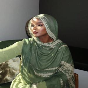 1Pcs 수채화 인쇄 Hijab 여성 보헤미안 소프트 이슬람 라마단 이슬람 Hijabs Foulard Femme 목도리 랩 스카프 Headscarf