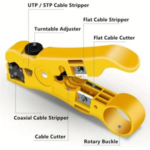 1pc 다기능 전기 스트리핑 나이프 펜치 도구 동축 케이블 커터 스트리퍼 UTP/STP RG59 RG6 RG7 RG11 네트워크 케이블