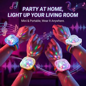 휴대용 LED 램프 야간 스트로브 시계 팔찌 USB 충전 음성 제어 흡착판 포함 실내 장식 자동차 댄스 클럽 파티용