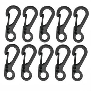 10pc 미니 카라비너 ​​클립 금속 스프링 스냅 후크 파라코드 끈 걸이 클립 키체인 배낭 병 야외 액세서리