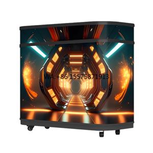 맞춤형 크기 P2.5 LED 디스플레이 화면 휴대용 정보 테이블 LED 부스 DJ 프론트 데스크