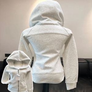 슬림핏 아메리칸 스타일 후드 가디건 여성 요가 탑 봄 가을 시크 학생 아우터 긴팔 지퍼 클로저
