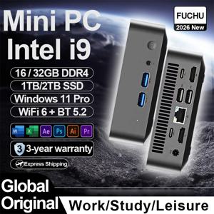 2026 미니 PC 윈도우 11 인텔 코어 i9 10980HK 코어 i3 6100U 휴대용 데스크탑 PC 16GB 32GB DDR4 2TB SSD 게이밍 컴퓨터 사무용 PC