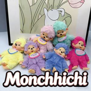 몬치치 플러시 인형 키체인 마카롱 색상 다양한 스타일 스탠딩 포즈 부드럽고 폭신한 봉제 장난감 펜던트 성인 팬들을 위한 선물