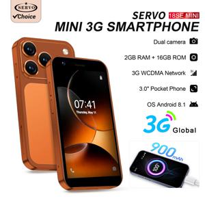 SERVO 18SE 미니 소형 안드로이드 스마트폰 3G WCDMA 듀얼 SIM 카드 2GB+16GB 플레이 스토어 Wi-Fi 얼굴 인식 잠금 해제 3.0인치 미니 스마트폰