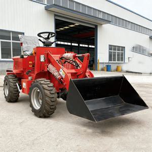 EPA 미니 로더 700kg 800kg CE 디젤 엔진 2년 보증 삼륜 스키드 스티어 로더 판매용 버킷 장착 로더