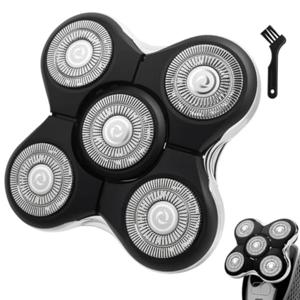 발더 XR7000/RX5/XR1500 호환 면도기 헤드, 5개의 듀얼 트랙 헤드, 플로팅 헤드 교체용 습식 및 건식 면도 헤드 (남성용)