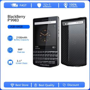 블랙베리 P'9983 리퍼비시 제품 2100mAh 2GB RAM 64GB ROM 8MP 3.1인치 아랍어 키보드 블랙베리 OS 휴대폰 상태 양호