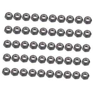 50pcs 스케이트 보드 트럭 액슬 너트 롱 보드 트럭 액슬 너트 브리지 마운팅 너트 교체 액슬 휠 너트 부품 12.5mm