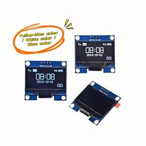 1PC 0.96인치 OLED 디스플레이 모듈 4핀 흰색 SPI/IIC 통신 소형 ESP32 스크린