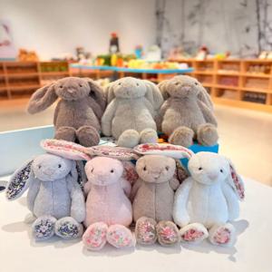 새로운 모델 30cm 귀여운 긴 귀 토끼 인형 매우 부드러운 화이트 핑크 토끼 인형 수면용 봉제인형 집꾸미기 선물 소녀용