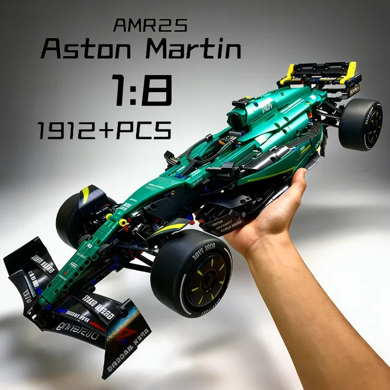 MK6022 1912PCS 1:8 뉴 테크닉 마틴 아람코 AMR25 빌딩 블록 MOC 스포츠카 DIY 조립 모델 세트 장난감 선물 (남아용) 장식