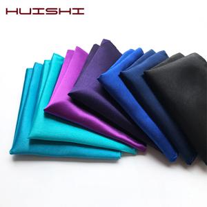 HUISHI 화이트 핑크 남성용 손수건 정장 포켓 스퀘어 타월 액세서리 결혼식 연회 기념일 상업용 블랙 레드 블루