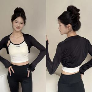 여성용 아이스 실크 롱 숄 팔토시 자외선 차단 커프 장갑 야외 골프 러닝 낚시 스포츠 자외선 차단