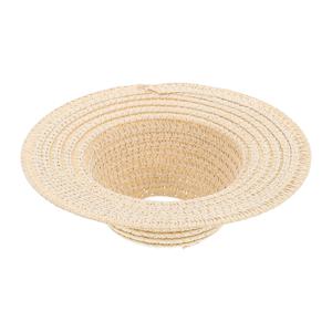 미니 밀짚모자 17cm 넓은 챙 속이 빈 햇빛 가리개 모자 여성용 어린이용 해변 휴가 DIY 공예 장식 인형의 집 액세서리