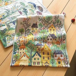 34x40cm 대형 핸드 타월 4겹 100% 면 거즈 퀵 드라이 행주, 주방 및 욕실용 장식 티 타월