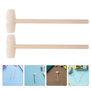 어린이를위한 30Pcs 미니 나무 망치 안전한 놀이 플랫 헤드 나무 망치 초콜릿 깨는 작은 망치 파티 유치원 가족을위한