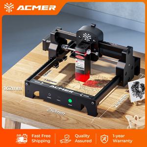ACMER 미니 휴대용 레이저 조각기 S1 2.5W 3.5W 6W DIY 레이저 각인 절단기 강아지 인식표 가죽 나무 플라스틱 로고 각인