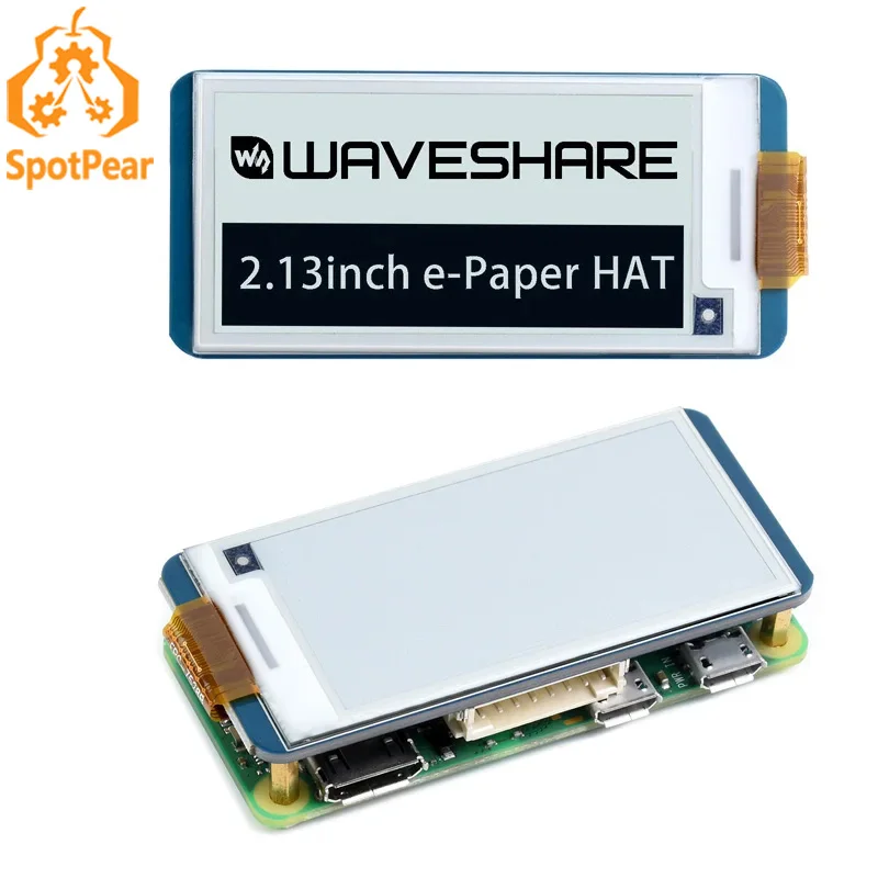 라즈베리 파이 2.13인치 전자종이 전자잉크 디스플레이 HAT SPI 인터페이스 250x122 2.13인치