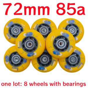 롤러 휠 인라인 스케이트 휠 76mm 83a 블루 휠 8 바퀴/로트