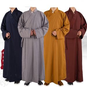 중국 전통 의상 긴 예복, 불교 승려, 성인 남성 해칭 명상 가운