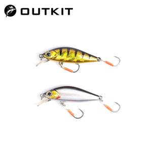 OUTKIT 2022 NEW 일본 디자인 도착 작은 미끼 낚시 미끼 3.2g 45mm 싱킹 미노우 미니 하드 미끼 퍼치 송어 배스