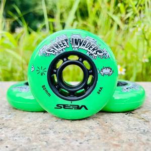 84A SEBA Street Invaders 화이트 블랙 블루 레드 그린 옐로우 72mm 76mm 80mm 인라인 스케이트 슬라롬 휠 72 76 80 FSK 스케이트 타이어